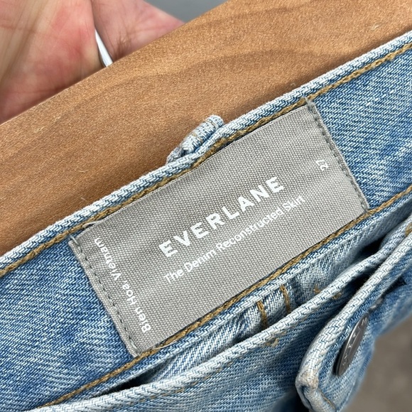 EVERLANE Deconstructive Denim Skirt size 27 Distressed Mini skirt‎ - Picture 5 of 10